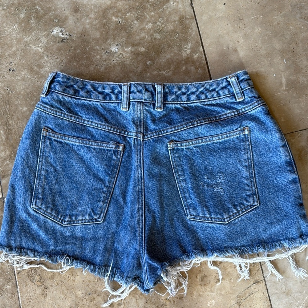 Talbots ladies denim cut off short size 10 hand painted stars and stripes - Picture 12 of 12